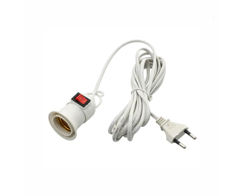 Светильник патрон подвесной с выключателем и кабелем