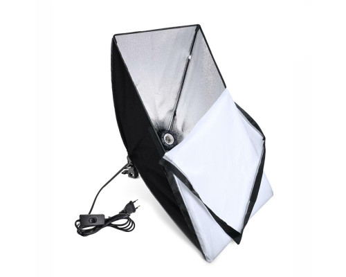 Светоотражающий софтбокс 50х70 см с держателем на 1 лампочку с креплением на штатив