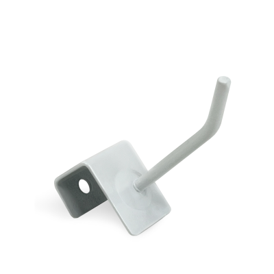 Крючок для торговой панели толщиной до 1.5 см, длина 5 см, белый