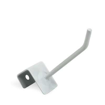 Крючок для торговой панели шириной крепления до 1.5 см, длина 15 см, белый, без упаковки