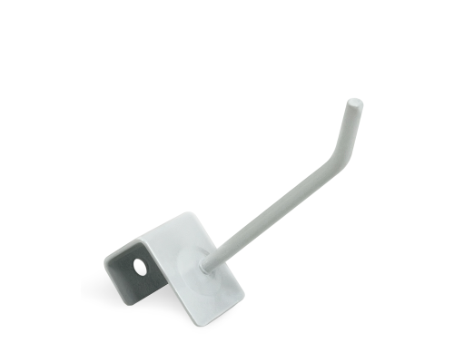 Крючок для торговой панели толщиной до 1.5 см, длина 15 см, белый