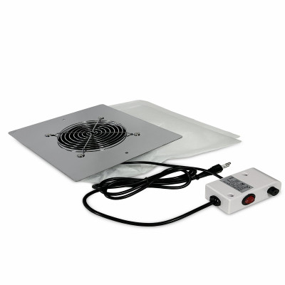 Вытяжка встраиваемая, пылесос для маникюра 60W 220V, цвет стальной