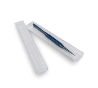 Пинцет монтажный, прямой тонкий 140 мм, цвет голубой, в коробочке