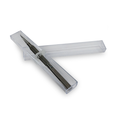 Пинцет монтажный, изогнутый тонкий 140 мм, в коробочке