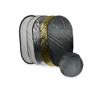 Отражатель для фото и видео, светоотражатель 5в1, овальный 90х125 см, с чехлом