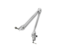 Настольная стойка пантограф PTS-01W с усиленной струбциной и переходником на 5/8, цвет белый