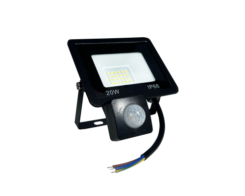 Светодиодный прожектор 20 Вт, 3000K, с датчиком движения