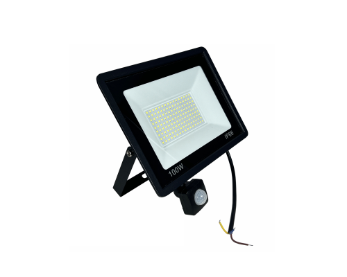 Светодиодный прожектор 100 Вт, 3000K, с датчиком движения
