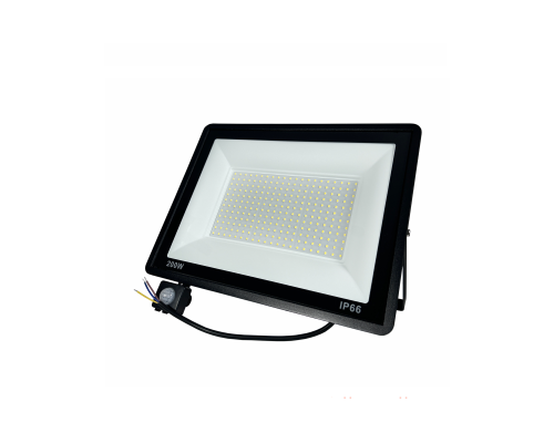 Светодиодный прожектор 200 Вт, 3000K, с датчиком движения