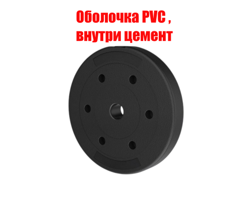 Блин утяжелитель, вес 1 кг, диаметр 17 см, высота 3 см