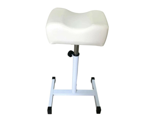 Подставка для ног для педикюра, белая, длина металл трубы 40 см