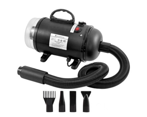 Пылесос + фен для животных MoZai, 2 в 1, цвет черный