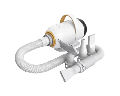 Пылесос + фен для животных, 2 в 1, цвет белый