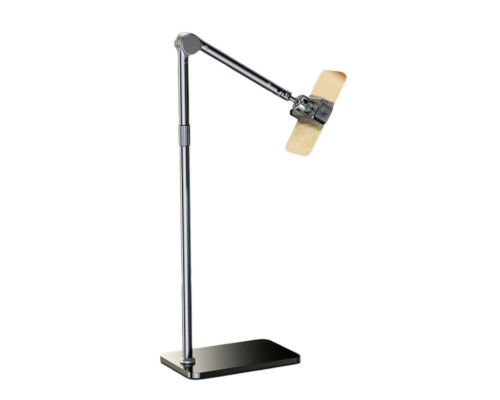 Напольная стойка с держателем телефона и плоским основанием, цвет черный