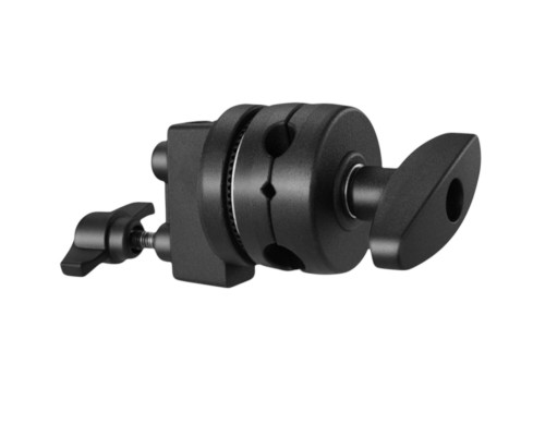 Соединительный элемент на штатив 25 мм с 4 отверстиями 6мм, 15,5мм, 3 мм, 15,5 мм, металл, цвет черный