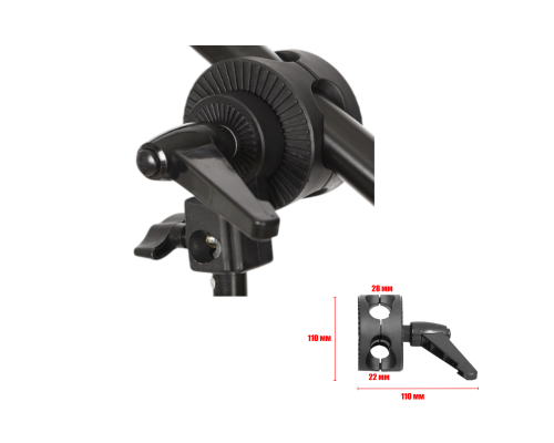 Соединительный элемент для журавля, диаметр 28/22 мм, с креплением на штатив