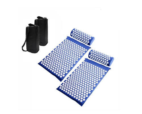 Комплект: 2 Аппликатора Кузнецова комплект синие (2 подушки +2 коврика ) + 2 чехла в подарок