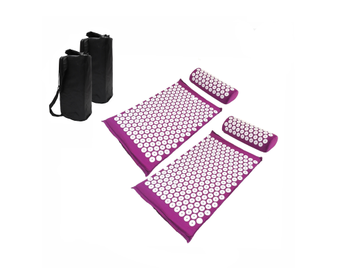 Комплект: 2 Аппликатора Кузнецова комплект фиолетовые (2 подушки +2 коврика ) +2 чехла в подарок