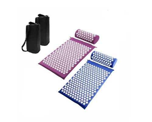 Комплект: 2 Аппликатора Кузнецова комплект синий+фиолетовый (2 подушки +2 коврика ) +2 чехла в подарок