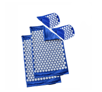 Комплект: 2 коврика без наполнителя и 2 чехла для подушки без наполнителя синие