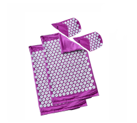 Комплект: 2 коврика без наполнителя и 2 чехла для подушки без наполнителя фиолетовые