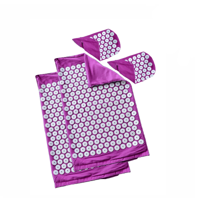 Комплект: 2 коврика без наполнителя и 2 чехла для подушки без наполнителя фиолетовые