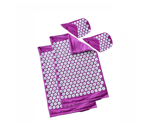 Комплект: 2 коврика без наполнителя и 2 чехла для подушки без наполнителя фиолетовые