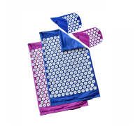 Комплект: 2 коврика без наполнителя и 2 чехла для подушки без наполнителя синий+фиолетовый