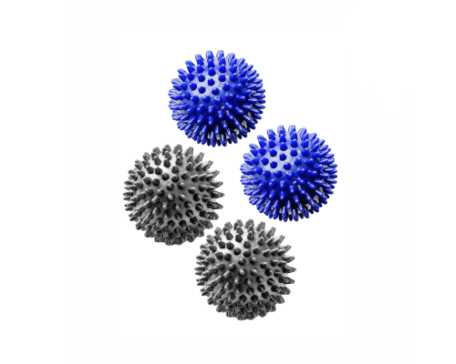 4 мяча массажных (2 синих и 2 серых)