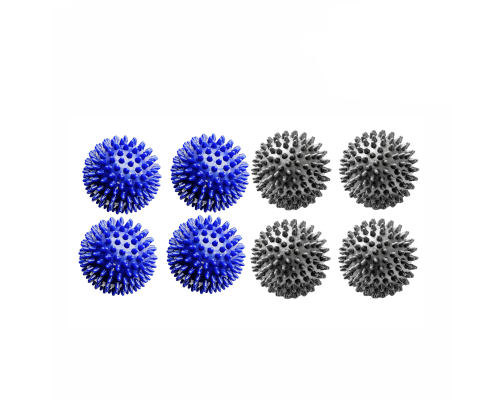 8 мячей массажных (4 синих и 4 серых)