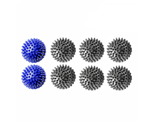 8 мячей массажных (2 синих и 6 серых)