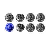 8 мячей массажных (1 синий и 7 серых)