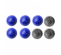 8 мячей массажных (5 синих и 3 серых)