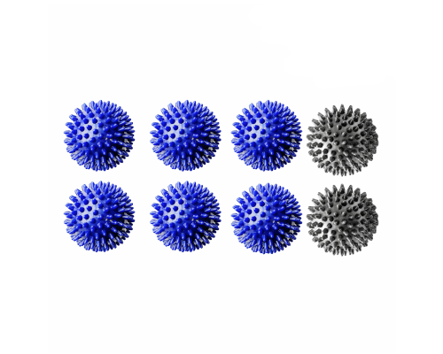 8 мячей массажных (6 синих и 2 серых)