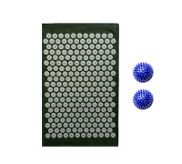 Коврик однослойный оливковый +2 мяча синих