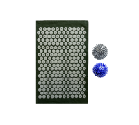 Коврик однослойный оливковый +2 мяча серый и синий