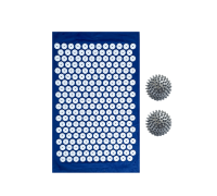 Коврик однослойный синий +2 мяча серых