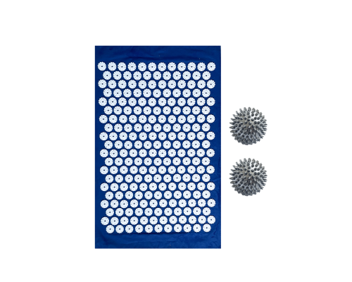 Коврик однослойный синий +2 мяча серых