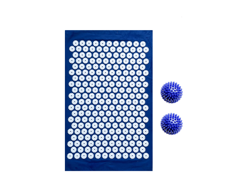 Коврик однослойный синий +2 мяча синих