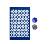 Коврик однослойный синий +2 мяча серый и синий