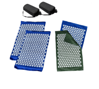 Комплект: 2 коврика синих +поролон+ 2 ЧЕХЛА+2 коврика однослойных синий+оливковый