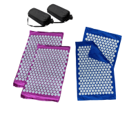 Комплект: 2 коврика фиолетовых +поролон+ 2 ЧЕХЛА+2 коврика однослойных синих