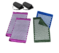Комплект: 2 коврика фиолетовых +поролон+ 2 ЧЕХЛА+2 коврика однослойных синий+оливковый