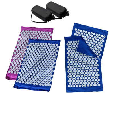 Комплект: 2 коврика (синий+фиолетовый)+ 2 ЧЕХЛА+2 коврика однослойных синих