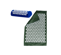 Подушка синяя +поролон+ коврик однослойный оливковый