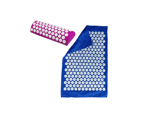 Подушка фиолетовая +поролон+ коврик однослойный синий