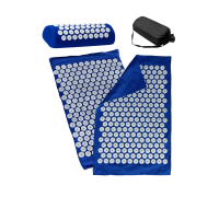 Аппликатор Кузнецова комплект СИНИЙ (подушка +коврик ) +ЧЕХОЛ+ коврик однослойный синий