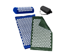 Аппликатор Кузнецова комплект СИНИЙ (подушка +коврик ) +ЧЕХОЛ + коврик однослойный оливковый