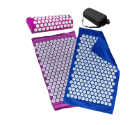 Аппликатор кузнецова комплект ФИОЛЕТОВЫЙ (подушка +коврик ) +ЧЕХОЛ+ коврик однослойный синий