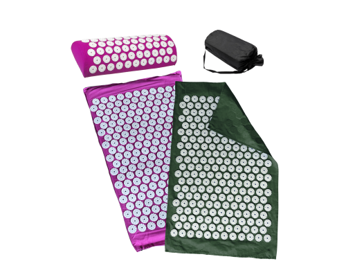 Аппликатор Кузнецова комплект ФИОЛЕТОВЫЙ (подушка +коврик ) +ЧЕХОЛ + коврик однослойный оливковый
